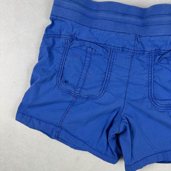 Khakis & Co Blue Cotton Stretch Shorts Women's Size 6 Drawstring Waist Casual - Picture 5 of 10
